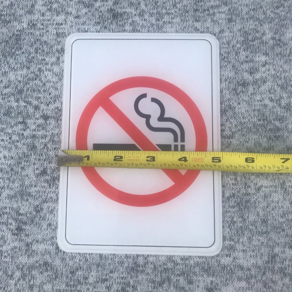 "NO SMOKING" Sign 7x5 Inch - Picture 4 of 4